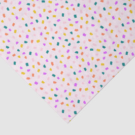 Colorful Terrazzo Confetti Pattern Pink Lemonade Seidenpapier