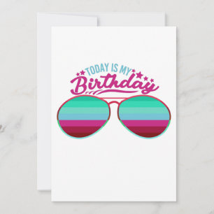 Colorful Today is my Birthday Sonnenbrille Save The Date