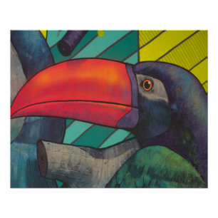 Colorful Toucan Graffiti Poster