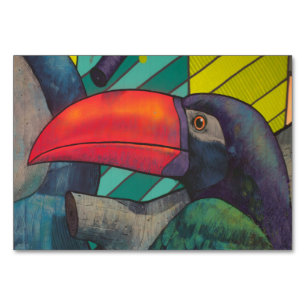 Colorful Toucan Graffiti Tischnummer