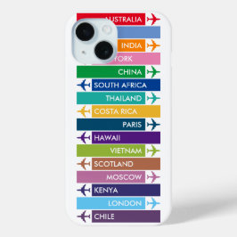 Colorful Travel Bucket Case-Mate iPhone Hülle