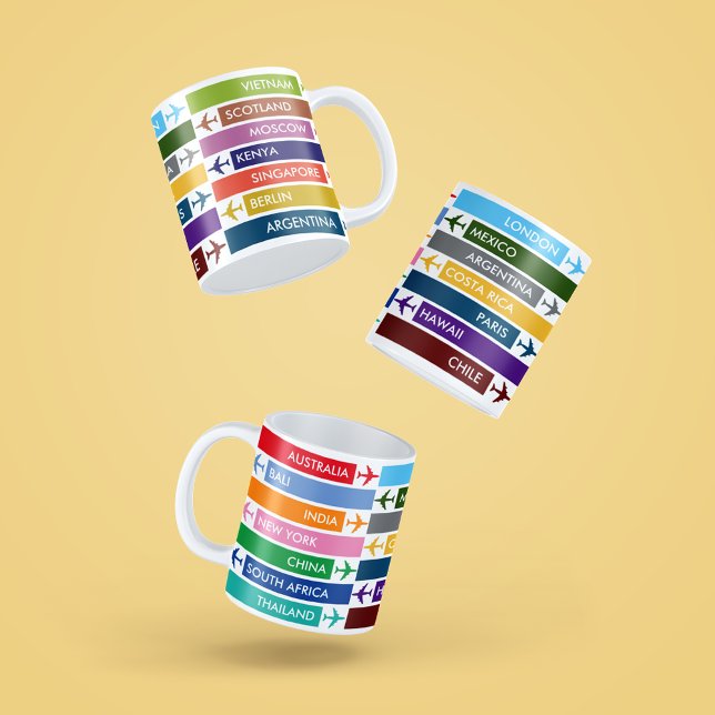 Colorful Travel Bucket Kaffeetasse (Von Creator hochgeladen)