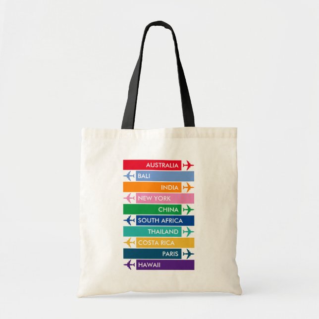Colorful Travel Bucket Tragetasche (Vorne)