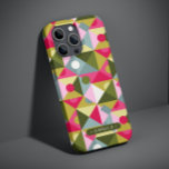 Colorful Trendy Modern Girly Pattern Custom Name Case-Mate iPhone 14 Plus Hülle<br><div class="desc">Colorful Trendy Modern Girly Pattern Personalized Name Smartphone iPhone Case features a colorful geometric pattern in shades of pink,  green and blue with your personalized name in modern elegant script typography. Perfect for birthday,  Christmas,  Mother's Day,  sister,  best friend and more. Designed by © Evco Studio www.zazzle.com/store/evcostudio</div>