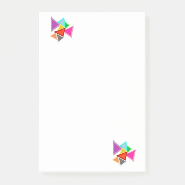 Colorful Triangles  Post-it Klebezettel (Vorderseite)