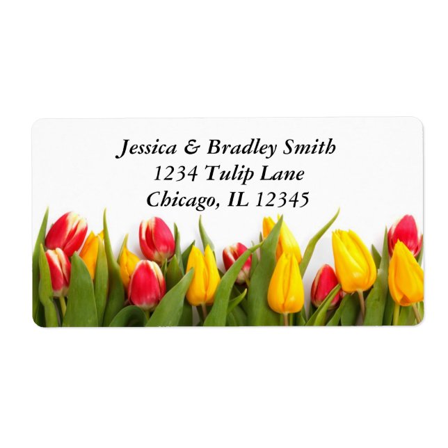 Colorful Tulips Address Label (Vorne)