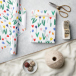 Colorful Tulips  Geschenkpapier<br><div class="desc">A Cute Wrapping Paper Designed With Colorful Tulips Florals For Spring Gifts</div>