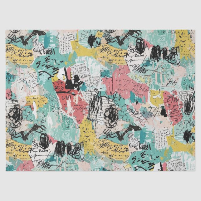 Colorful Urban Graffiti Pattern (2) Seidenpapier (Vorderseite)