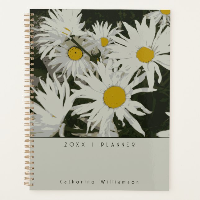 Colorful Vibrant Daisy Pattern Name 2026 Planer (Vorderseite)