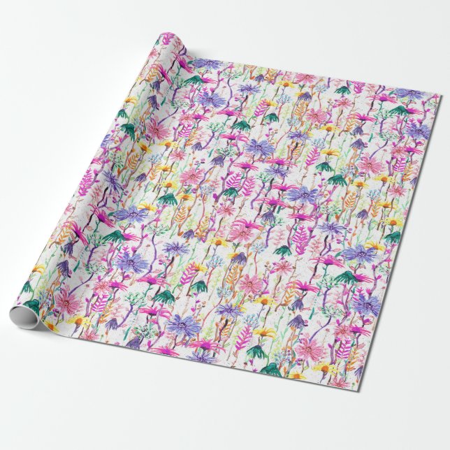 colorful vibrant garden geschenkpapier (Ungerollt)