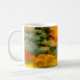 Colorful vibrant hand drawn watercolor sketch draw kaffeetasse