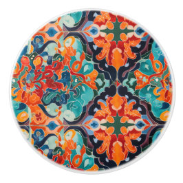 Colorful Watercolor Moroccan Tile Pattern Keramikknauf