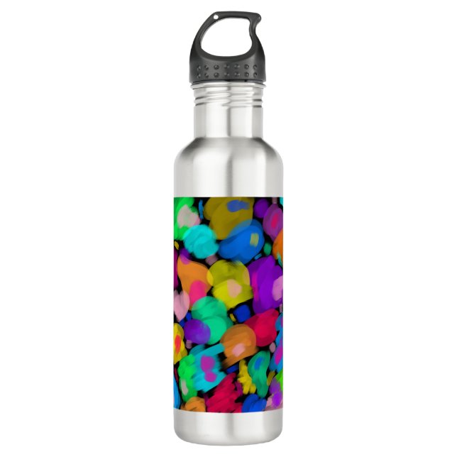 Colorful watercolor print edelstahlflasche (Vorderseite)