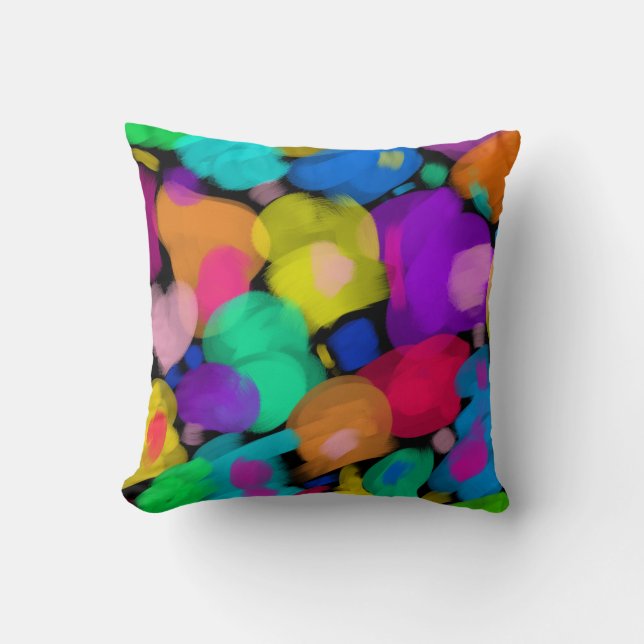 Colorful watercolor print kissen (Vorderseite)