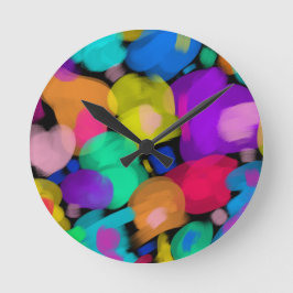 Colorful watercolor print runde wanduhr