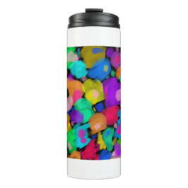 Colorful watercolor print thermosbecher