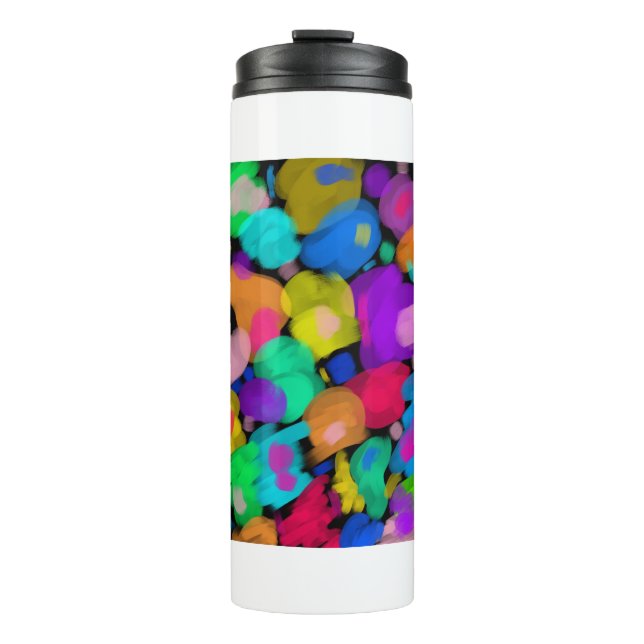 Colorful watercolor print thermosbecher (Vorderseite)