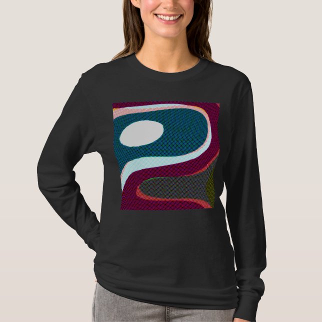 Colorful Wavy Abstract 612 T-Shirt (Vorderseite)