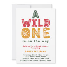 Colorful Wild One Folk Art Boy Kinderdusche