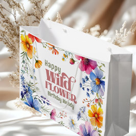 Colorful Wildflower birthday Große Geschenktüte