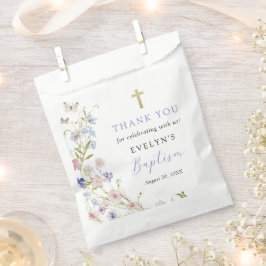 Colorful Wildflower Meadow Girl Baptism Geschenktütchen