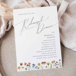 Colorful Wildflower | Rehearsal Dinner Einladung
