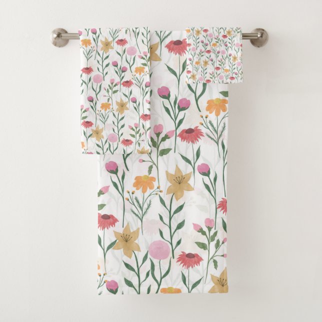 Colorful Wildflower Watercolor Design (En situation)