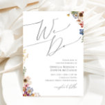 Colorful Wildflower | We Do Wedding Invitation Einladung<br><div class="desc">This colorful wildflower | we do wedding invitation is perfect for your simple, whimsical boho rainbow summer wedding. The bright, enchanted pink, yellow, orange, and gold color florals give this product the feel of a minimalist elegant vintage hippie spring garden. The modern design is artsy and delicate, portraying a classic...</div>