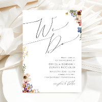 Colorful Wildflower | We Do Wedding Invitation