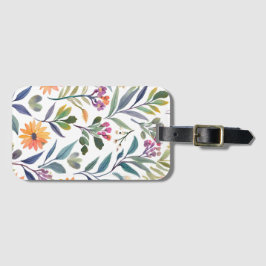 Colorful Wildflowers | Beautiful Floral Watercolor Gepäckanhänger
