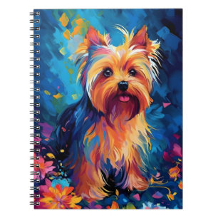 Colorful Yorkshire Terrier Notizblock