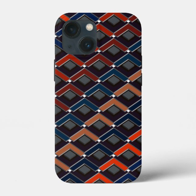 Colorful zigzag Karo-steps Case-Mate iPhone Hülle (Rückseite)