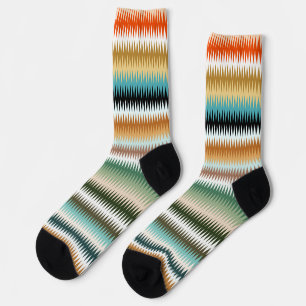 COLORFUL Zigzag Multicolor Muster Socken