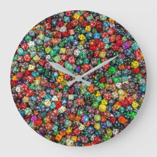 Colorfull Dice Clock Große Wanduhr