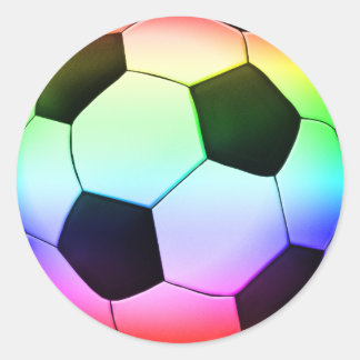 Colorfull Fußball | Fußball Sport Runder Aufkleber