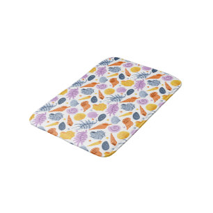 Colorfull seashells Bath Mat Badematte