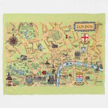Colorfully Illustrated Map of London