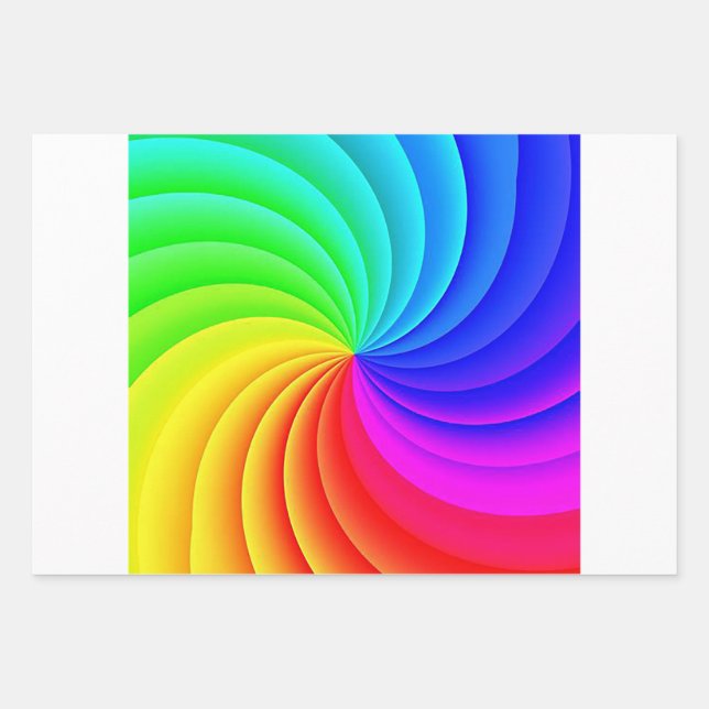 Colorfulm Pinwheel  Geschenkpapier Set (Vorderseite)