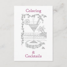 Coloriage & Cocktails Invitations Filles Fête de n
