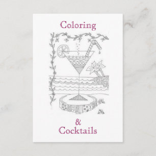 Coloriage & Cocktails Invitations Filles Fête de n