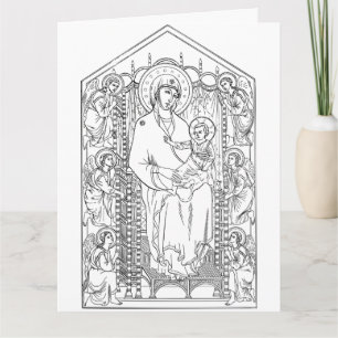 coloriez-moi marie et jésus carte de voeux