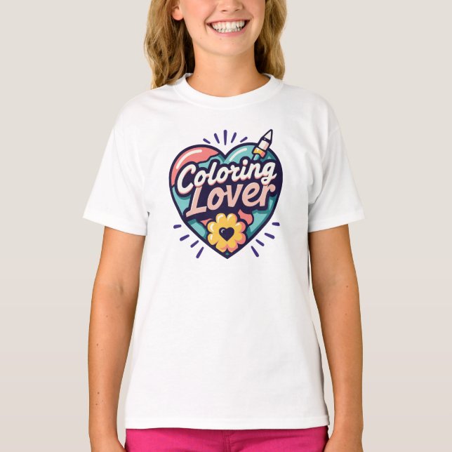 Coloring Lover - Funny Creative Art T-Shirt (Vorderseite)