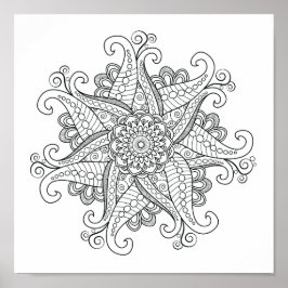 Coloring Mandala Poster