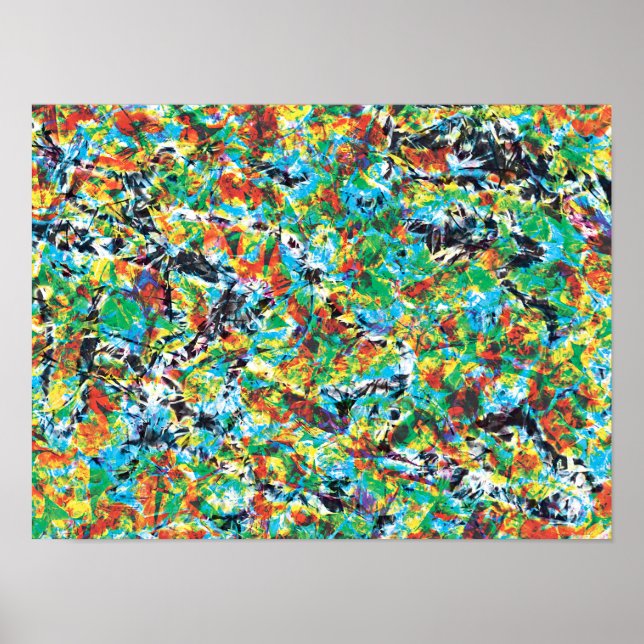 Coloris vibrants dans affiche d'art abstrait (Devant)