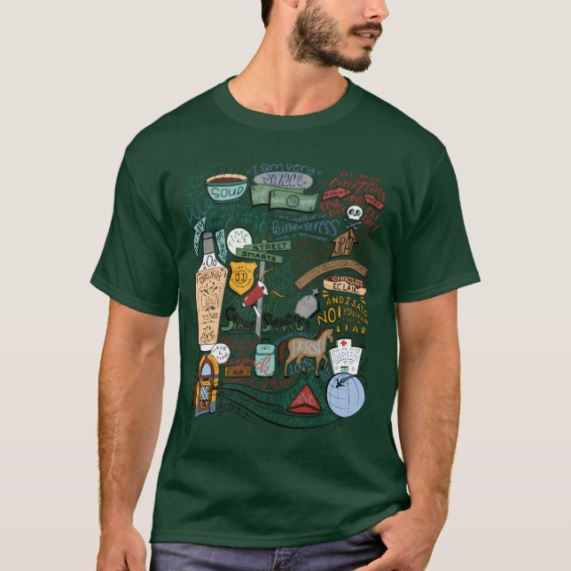 Colorized John Mulaney Quote Compilation friend T-Shirt (Vorderseite)
