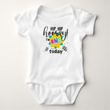 Colorous First Birthday Baby Jersey Bodysuit