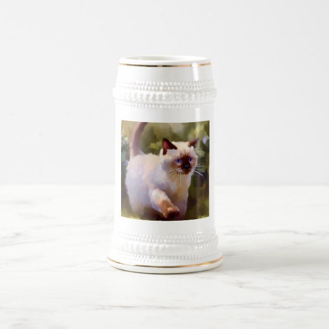 Colorpoint Kurzhaarkatze Bierglas (Mittel)