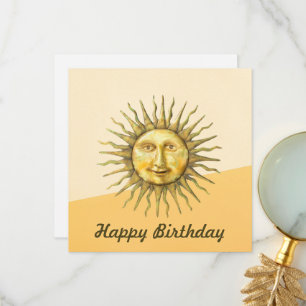 Colorque Visage Soleil Céleste Bonne Carte Anniver