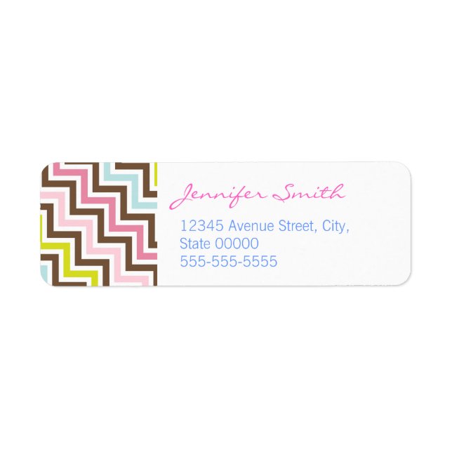 Colors Diagonal Zigzag Zickzack Muster (Vorne)