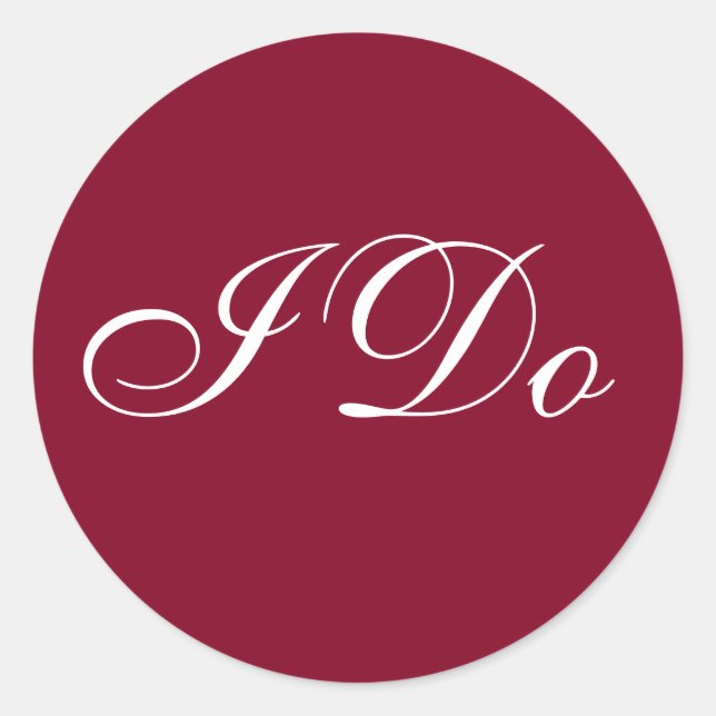 Colors Invitation Burgundy Runder Aufkleber (Vorderseite)